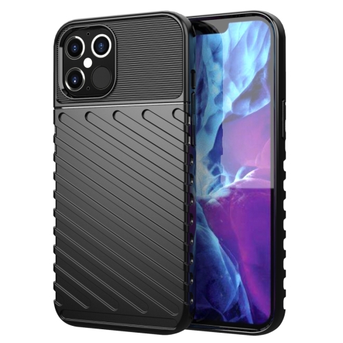 

For iPhone 12 Pro Max Thunderbolt Shockproof TPU Soft Case(Black)