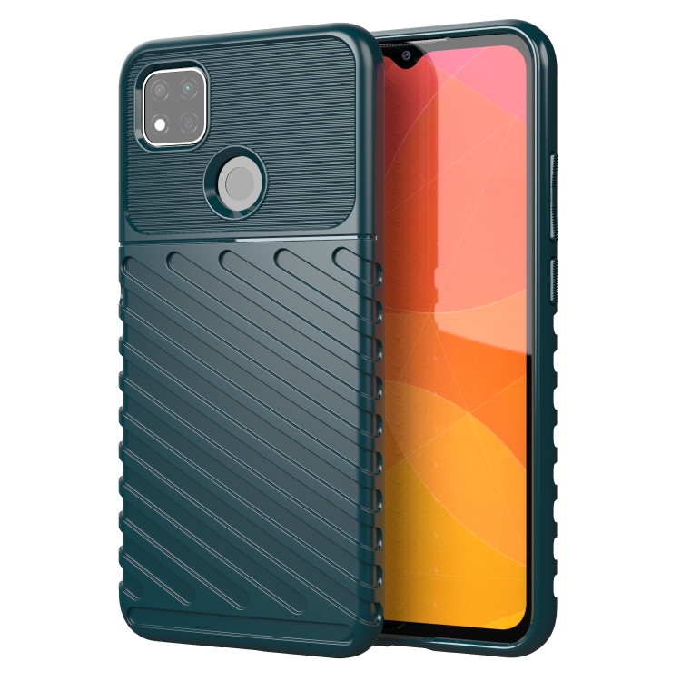 

For Xiaomi Redmi 9C Thunderbolt Shockproof TPU Soft Case(Green)