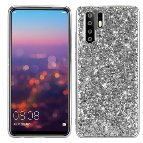 

For OPPO A91 / F5 / Reno3 Glitter Powder Shockproof TPU Protective Case(Silver)