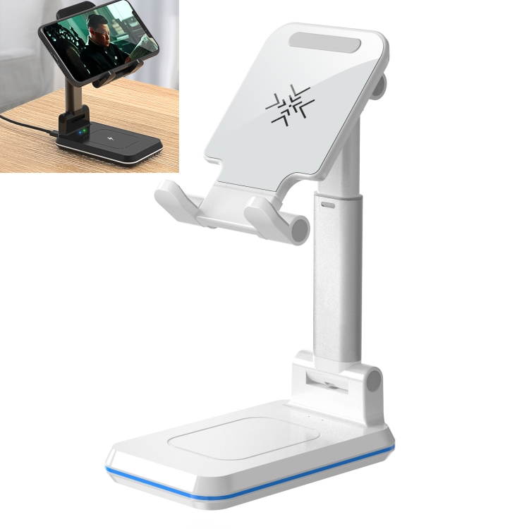

T6 2 in 1 Portable Folding Stand Wireless Charging, Style:Only Bracket(White)