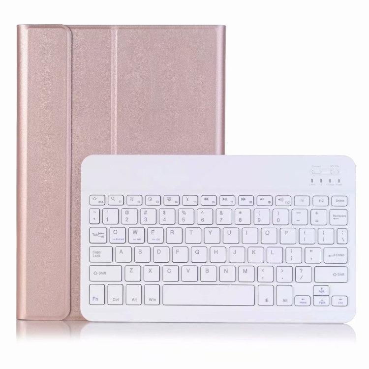 

For Huawei MatePad T8 Ultra-thin Detachable Bluetooth Keyboard Leather Case with Stand & Sleep Function & Backlight(Rose Gold)