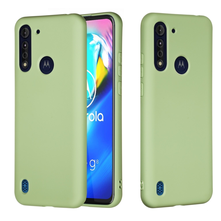 

For Motorola Moto G8 Power Pure Color Liquid Silicone Shockproof Full Coverage Protective Case(Green)