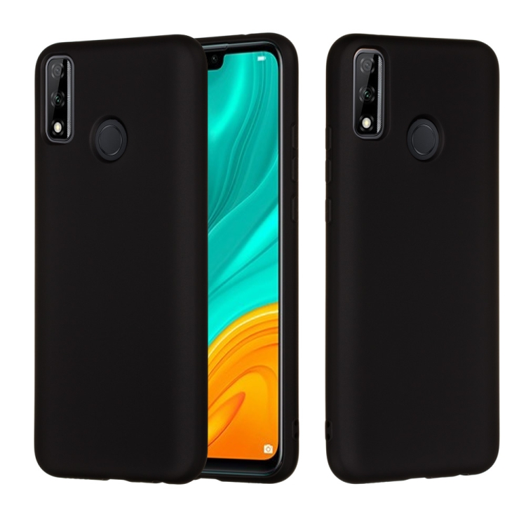 

For Huawei Y8s Pure Color Liquid Silicone Shockproof Full Coverage Protective Case(Black)