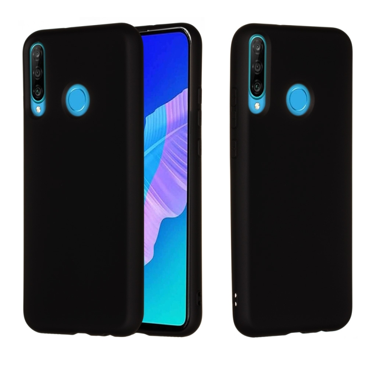 

For Huawei Y7p / P40 Lite E Pure Color Liquid Silicone Shockproof Full Coverage Protective Case(Black)