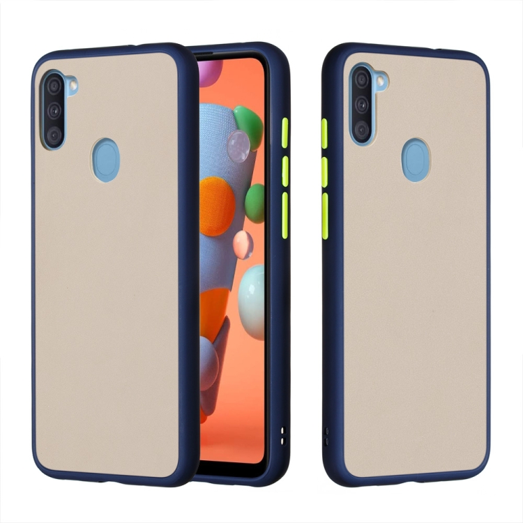 

For Samsung Galaxy A11 / M11 (EU) Skin Hand Feeling Series Shockproof Frosted PC+ TPU Protective Case(Blue)