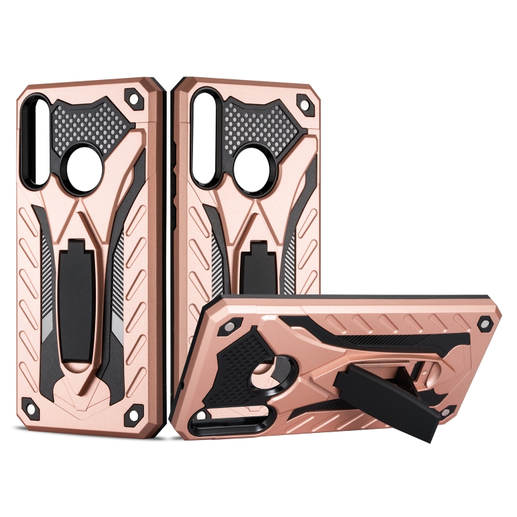 

For Huawei Y6p 2 in 1 Armor Knight Series PC + TPU Protective Case with Invisible Holder(Rose Gold)