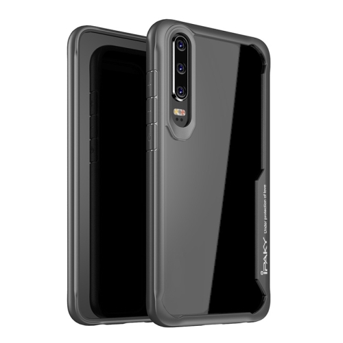 

For Huawei P30 iPAKY Shockproof PC Transparent Case(Gray)