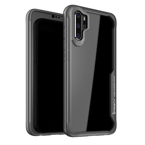 

For Huawei P30 Pro iPAKY Shockproof PC Transparent Case(Gray)