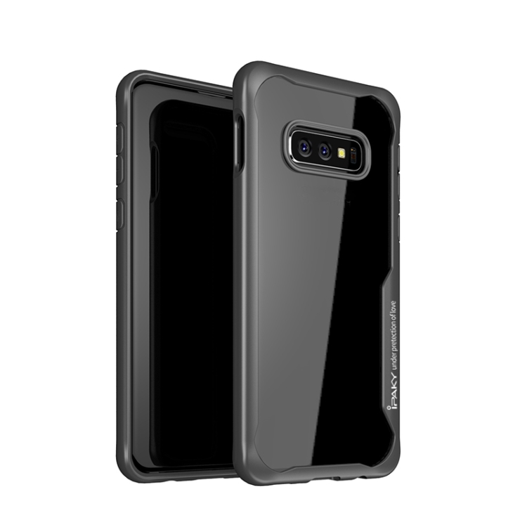 

For Samsung Galaxy S10 iPAKY Shockproof PC Transparent Case(Gray)
