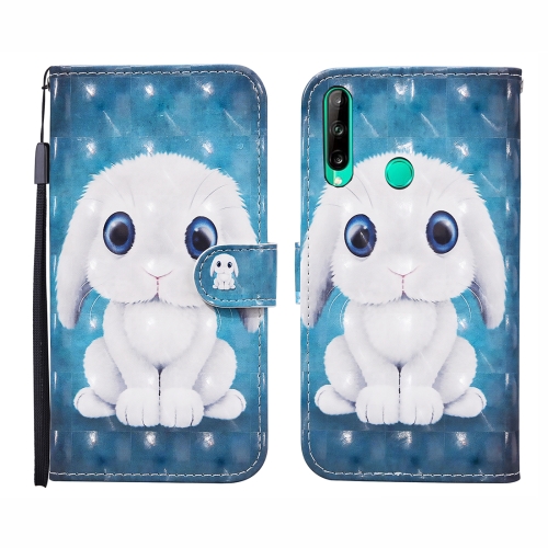

For Huawei P40 lite E / Y7p 3D Painted Pattern Horizontal Flip Leather Case with Holder & Wallet & Card slot & Lanyard(Rabbit)
