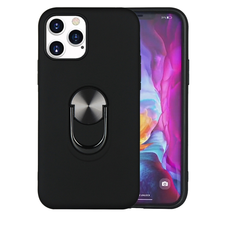 

For iPhone 12 Pro Max 360 Rotary Multifunctional Stent PC+TPU Case with Magnetic Invisible Holder(Black)