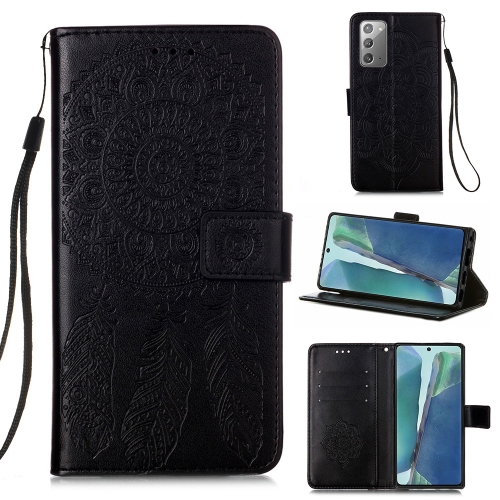 

For Samsung Galaxy Note20 Dream Catcher Printing Horizontal Flip Leather Case with Holder & Card Slots & Wallet & Lanyard(Black)