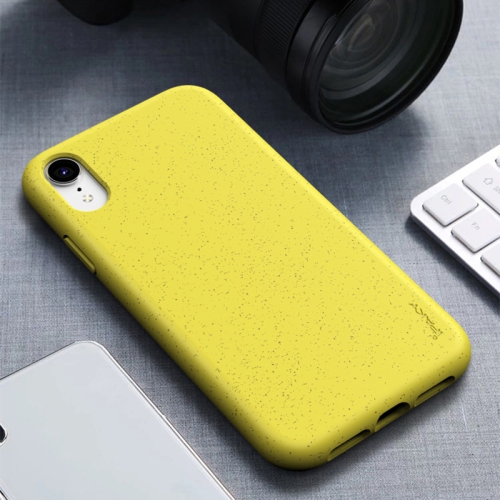 

For iPhone XR iPAKY Starry Series Shockproof Straw Material + TPU Protective Case(Yellow)