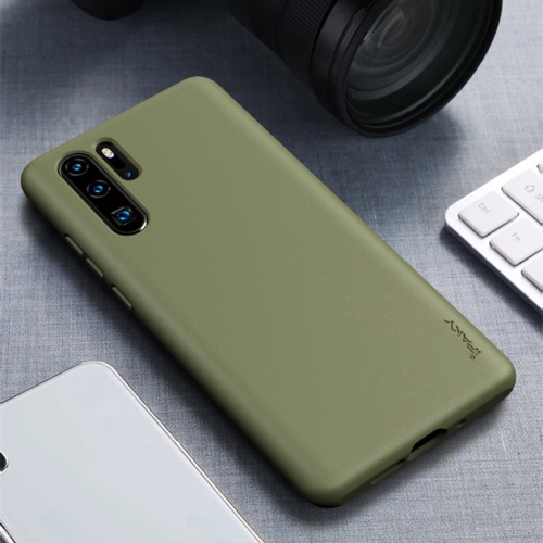 

For Huawei P30 Pro iPAKY Starry Series Shockproof Straw Material + TPU Protective Case(Army Green)