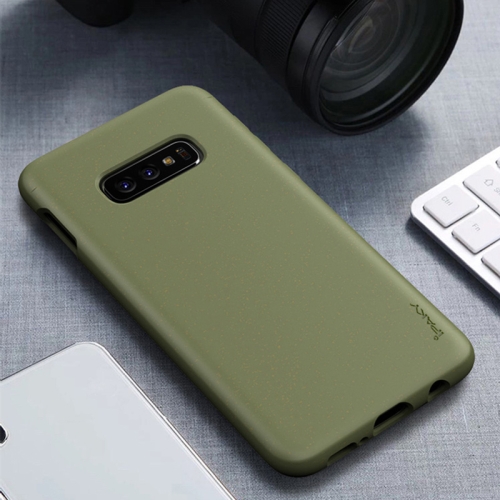

For Samsung Galaxy S10 Lite iPAKY Starry Series Shockproof Straw Material + TPU Protective Case(Army Green)
