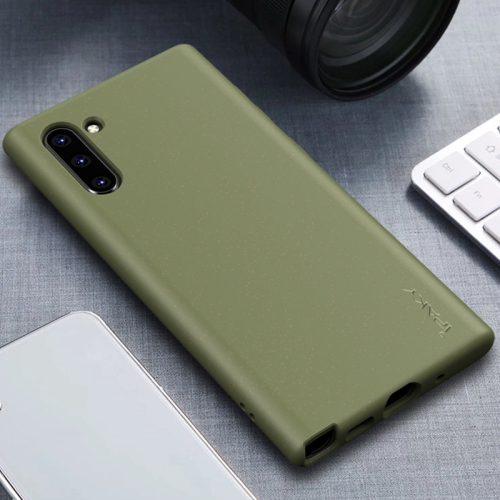 

For Samsung Galaxy Note 10 iPAKY Starry Series Shockproof Straw Material + TPU Protective Case(Army Green)