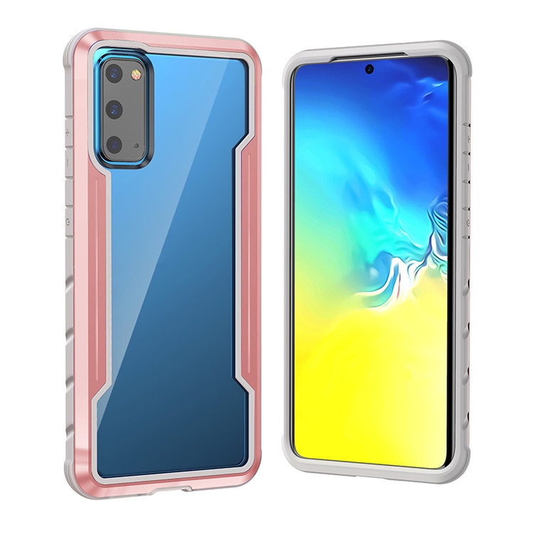 

For Samsung Galaxy S20 Ultra Blade Metal Clear PC + TPU Shocproof Protective Case(Rose Gold)