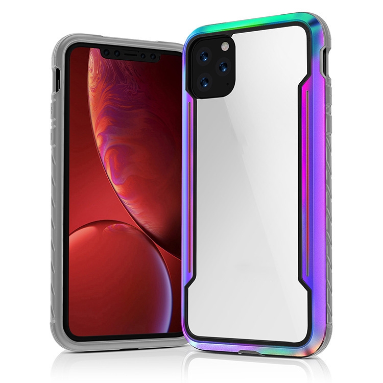 

For iPhone 11 Pro Blade Metal Clear PC + TPU Shocproof Protective Case(Colorful)