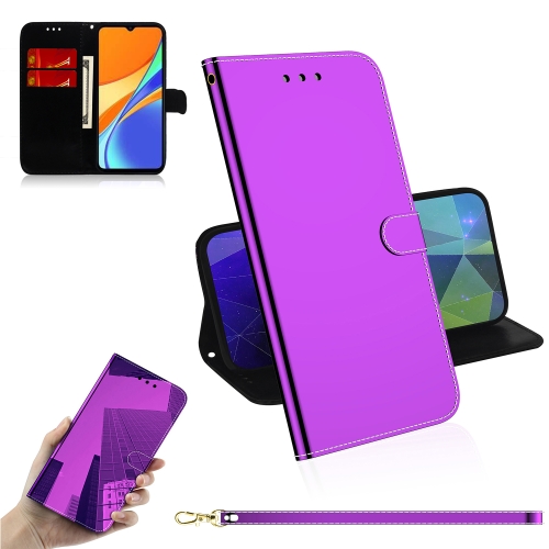 

For Xiaomi Redmi 9C Imitated Mirror Surface Horizontal Flip Leather Case with Holder & Card Slots & Wallet & Lanyard(Purple)