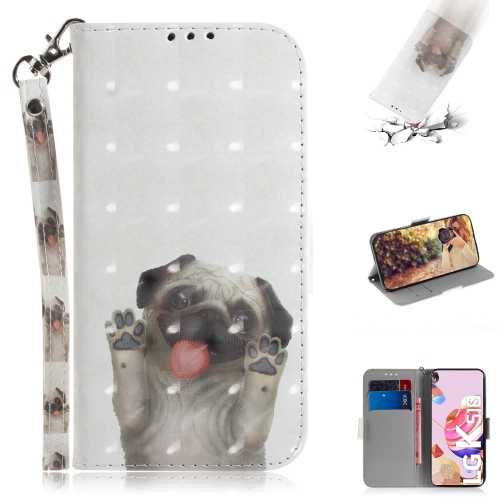 

For LG K41S / K51S 3D Colored Drawing Horizontal Flip Leather Case with Holder & Card Slots & Wallet & Lanyard(Pug)