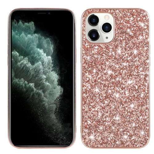 Sunsky For Iphone 12 Pro Max Glitter Powder Shockproof Tpu Protective Case Rose Gold