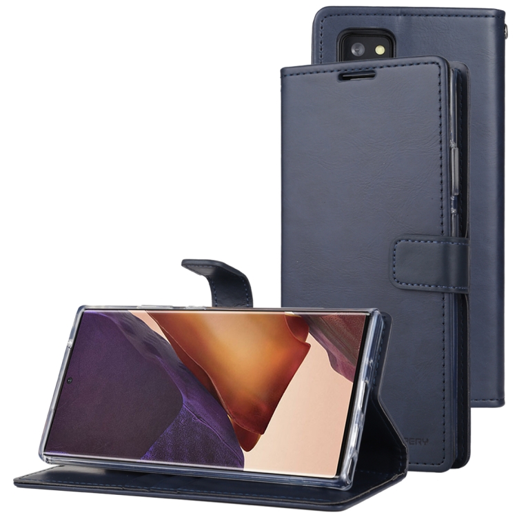 

For Samsung Galaxy Note20 Ultra GOOSPERY BLUE MOON Crazy Horse Texture Horizontal Flip Leather Case With Bracket & Card Slot & Wallet(Navy Blue)