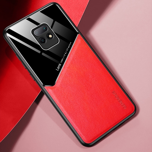 

For Xiaomi Redmi 10X 5G All-inclusive Leather + Organic Glass Phone Case with Metal Iron Sheet(Red)