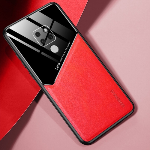 

For Huawei Mate 20 All-inclusive Leather + Organic Glass Protective Case with Metal Iron Sheet(Red)