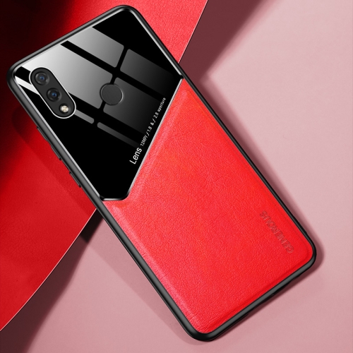 

For Huawei nova 3i All-inclusive Leather + Organic Glass Protective Case with Metal Iron Sheet(Red)