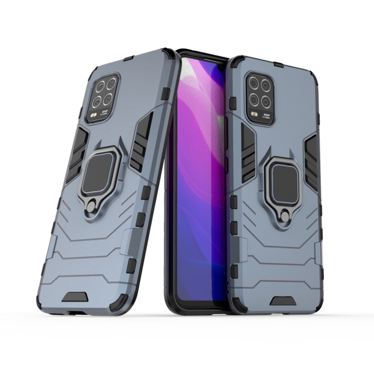 

For Xiaomi Mi 10 Lite 5G PC + TPU Anti-fall Protective Case with Ring Holder(Navy)