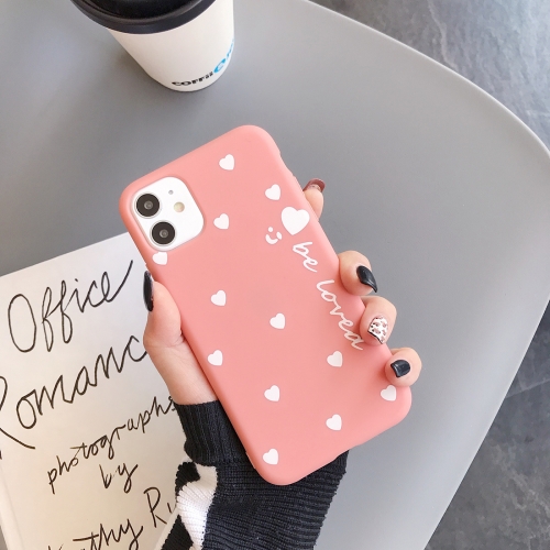 

For iPhone 11 Pro Max Small Fresh Love-heart Pattern Shockproof TPU Protective Case(Pink)