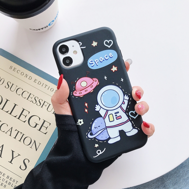 

For iPhone 11 Pro Max Astronaut Pattern Shockproof TPU Protective Case(Black)