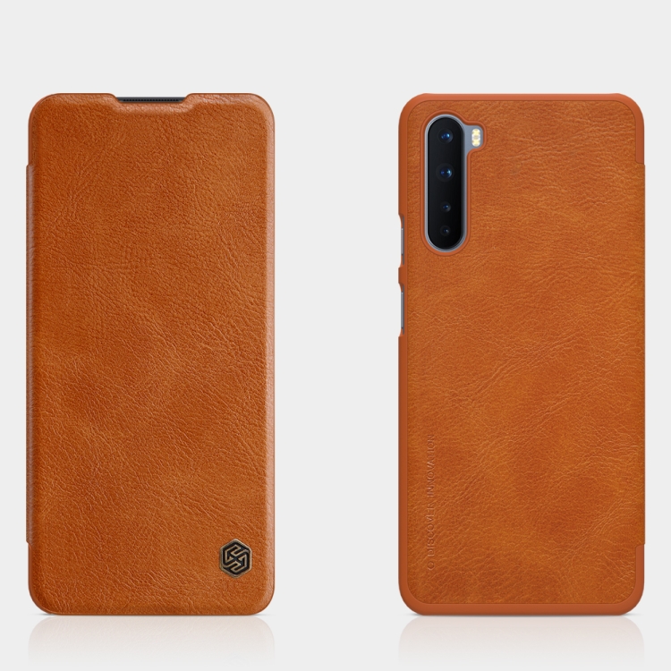 

For OnePlus Nord NILLKIN QIN Series Crazy Horse Texture Horizontal Flip Leather Case with Card Slot(Brown)