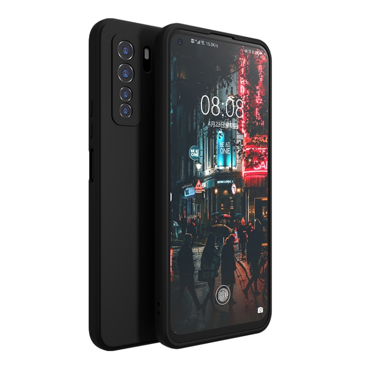 

For Huawei Nova 7 SE Magic Cube Liquid Silicone Shockproof Full Coverage Protective Case(Black)