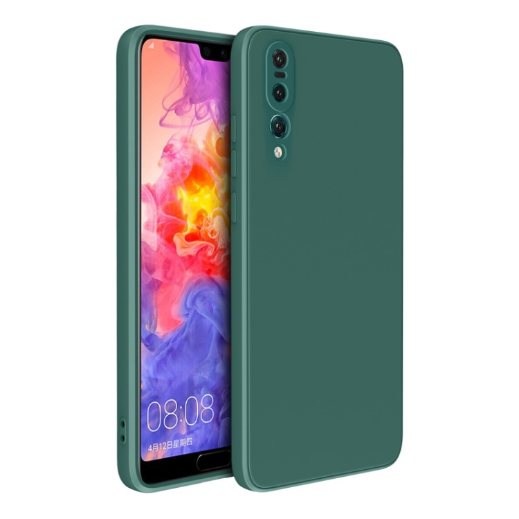 

For Huawei P20 Pro Magic Cube Liquid Silicone Shockproof Full Coverage Protective Case(Dark Green)