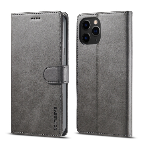 

For iPhone 12 Pro Max LC.IMEEKE Calf Texture Horizontal Flip Leather Case with Holder & Card Slots & Wallet(Grey)