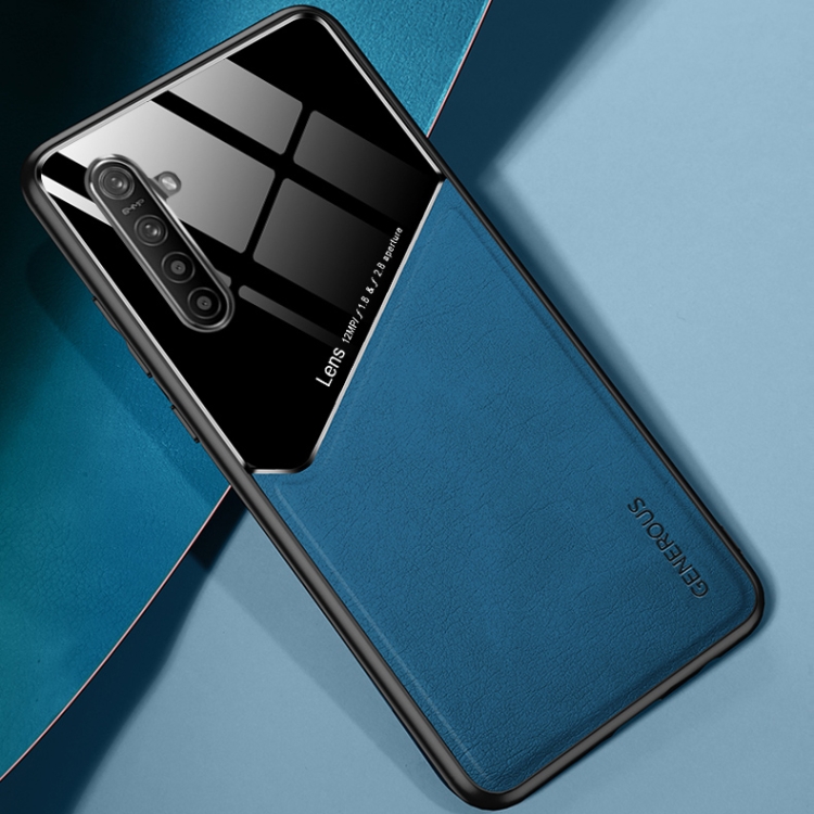 

For OPPO Realme X2 All-inclusive Leather + Organic Glass Protective Case with Metal Iron Sheet(Green)