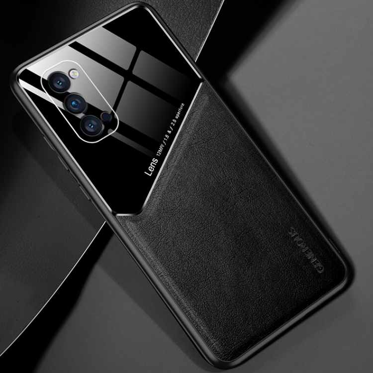 

For OPPO Reno 4 Pro All-inclusive Leather + Organic Glass Protective Case with Metal Iron Sheet(Black)