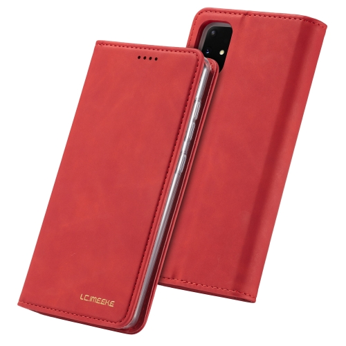 

For Samsung Galaxy A41 LC.IMEEKE LC-002 Series Skin Hand Feeling PU + TPU Horizontal Flip Leather Case with Holder & Card Slot & Wallet(Red)