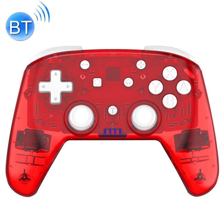 

YS06 For Switch Pro Wireless Bluetooth GamePad Game Handle Controller, Color:Transparent Red