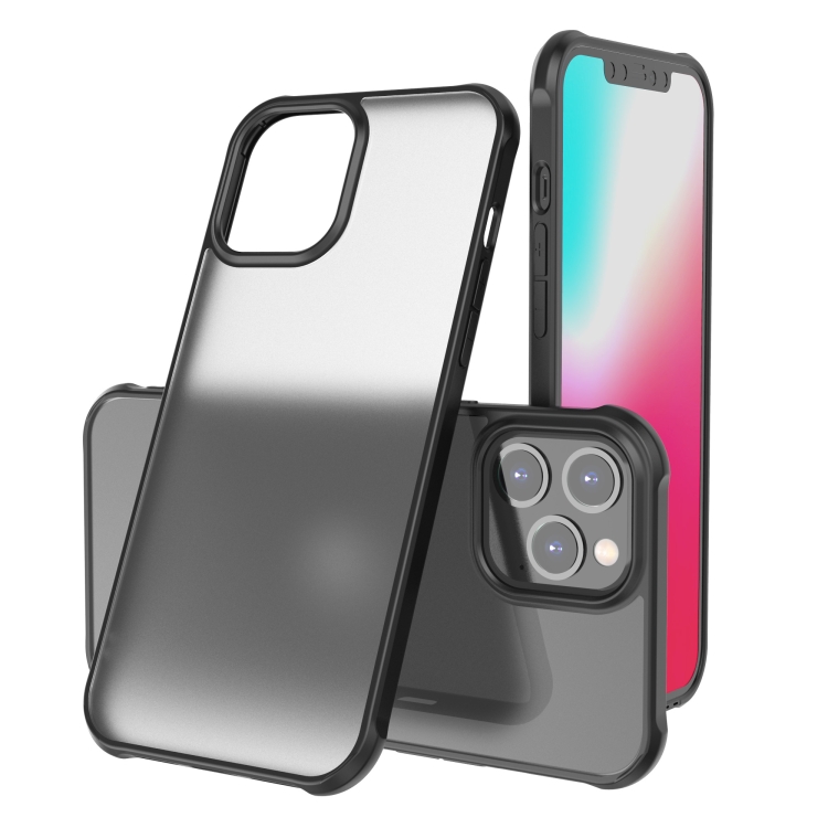 

For iPhone 12 Pro Max Sound Coversion Shockproof Frosted Acrylic Protective Case(Black)