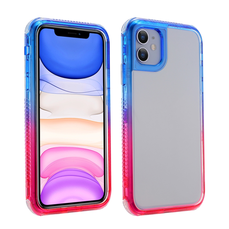 

For iPhone 12 mini 3 In 1 Dreamland PC + TPU Two-color Border Protective Case(Blue Red)