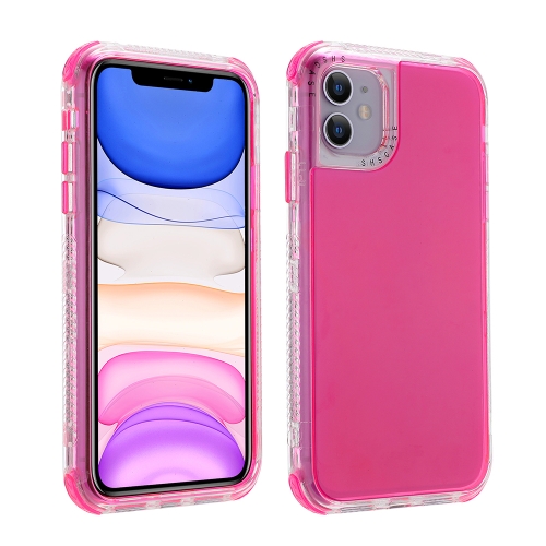 Sunsky For Iphone 12 12 Pro 3 In 1 Dreamland Pc Tpu Solid Color Transparent Border Protective Case Pink