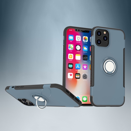 Sunsky 适用于iphone 12 Mini 带磁性360度旋转指环铠甲保护壳 藏青色