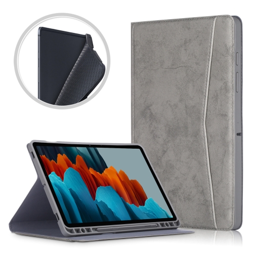 

For Samsung Galaxy Tab S7+ T970/T976B TPU Front Support Horizontal Flip Leather Case with Holder & Pen Slot & Sleep / Wake-up Function(Dark Grey)