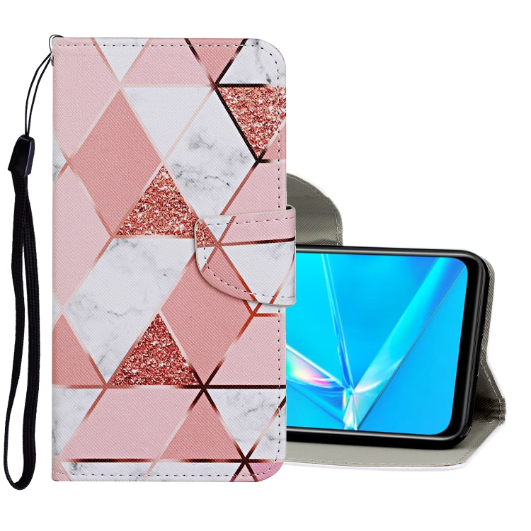 

For OPPO F11 Pro Colored Drawing Pattern Horizontal Flip Leather Case with Holder & Card Slots & Wallet(Marble)