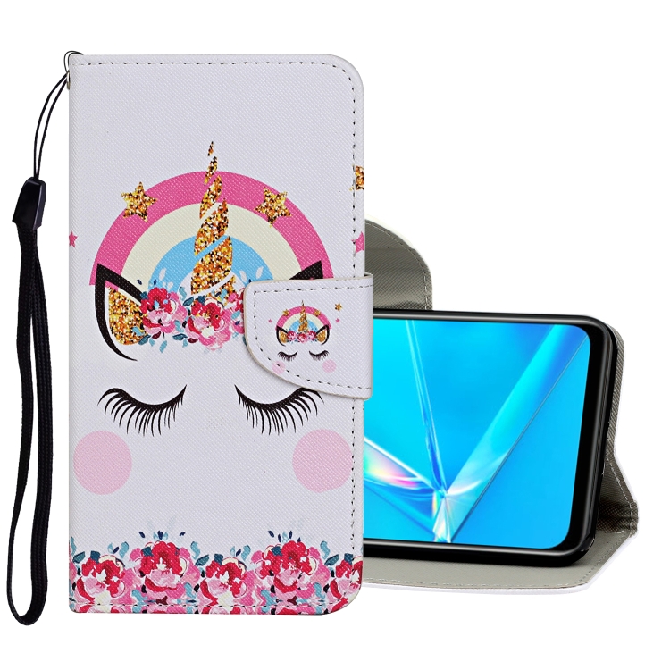 

For OPPO A31 Colored Drawing Pattern Horizontal Flip Leather Case with Holder & Card Slots & Wallet(Unicorn)