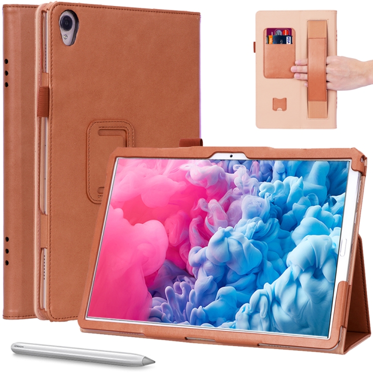 

For Huawei MatePad 10.8 (2020) Business Retro Texture Horizontal Flip Leather Case with Holder & Card Slots & Hand Strap(Brown)