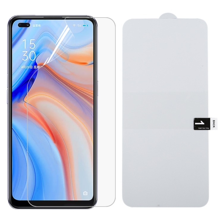 

For OPPO Reno4 Full Screen Protector Explosion-proof Hydrogel Film
