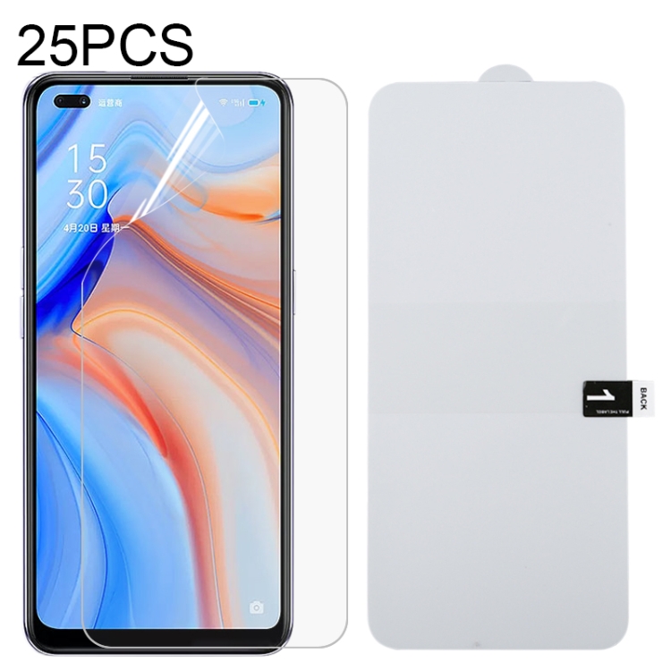 

For OPPO Reno4 25 PCS Full Screen Protector Explosion-proof Hydrogel Film